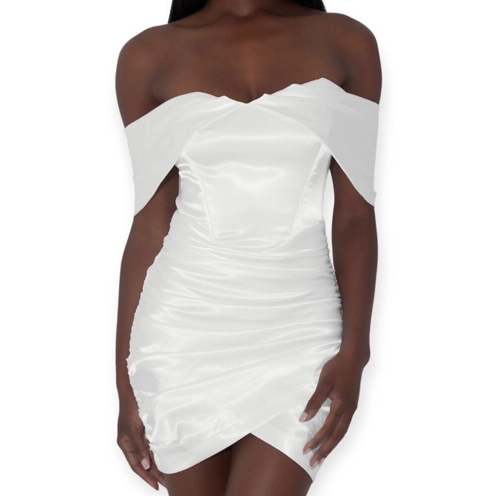 Leau Divine Satin Corset Dress Ivory Size S New With Tags Bridal